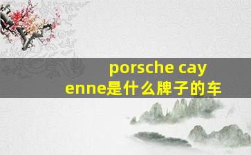 porsche cayenne是什么牌子的车